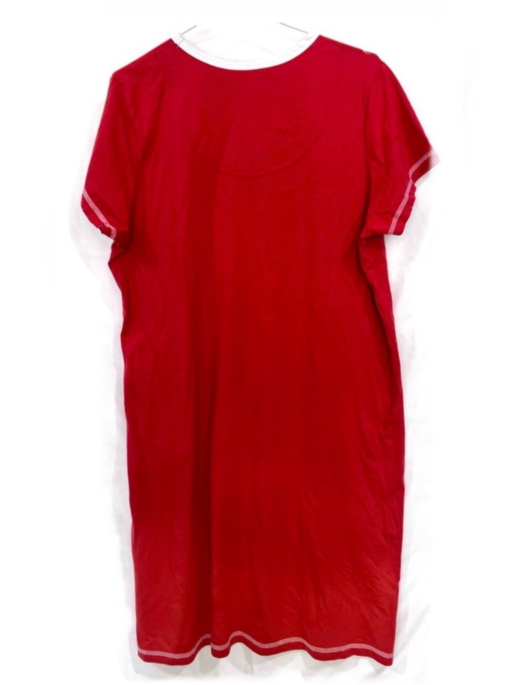 Lazy One Red and White Cotton Nightshirt - Picture 4 of 5